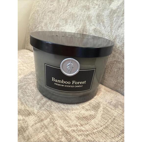 Other - Bamboo Forest Scented Candle 15 oz Premium Glass Jar w/ Lid Le Chandelle New